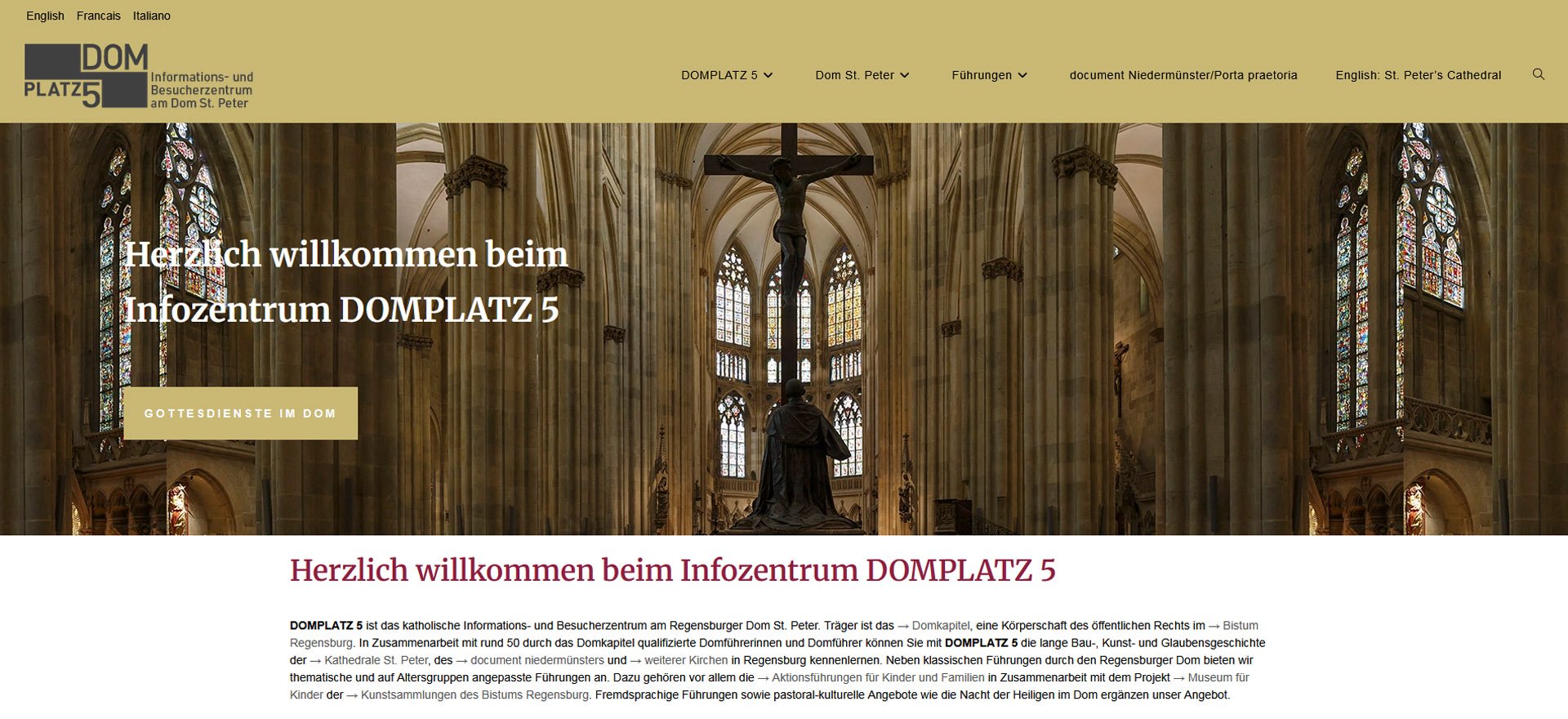 Screenshot Website Domplatz 5